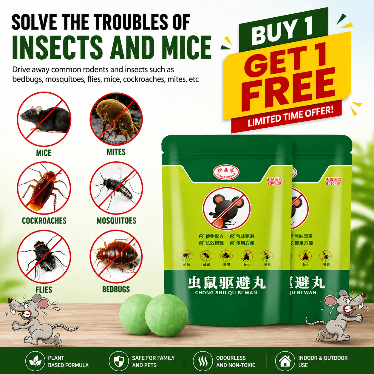 Rat & Insect Repellent Pellets |🔥BUY 1 GET 1 FREE🔥