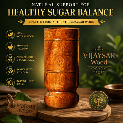 🍃💚 Wellness Wooden Water Glass – Weight & Sugar Support🪵  🍃💚 Wellness Wooden Water Glass – Weight & Sugar Support🪵
