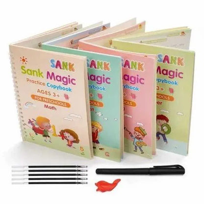 Reusable Practice Sheets Set (4 Book + 10 Refill) (A-127)