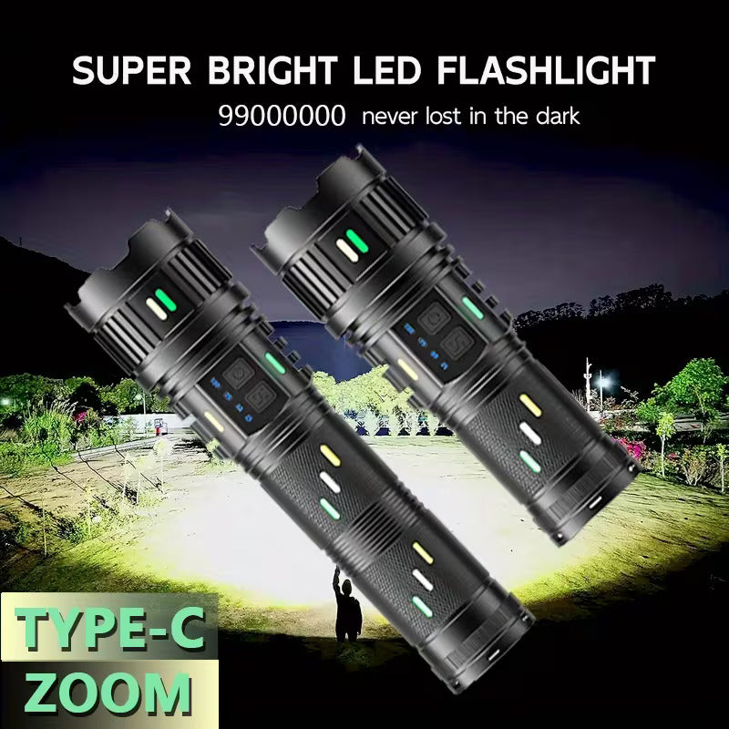 High-Intensity Rechargeable Torch Flashlight
